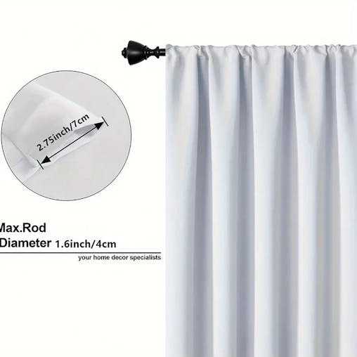 NNETM Snowy Serenity: 2PC Christmas Tree Farm Curtain Set with Snowflake Pattern
