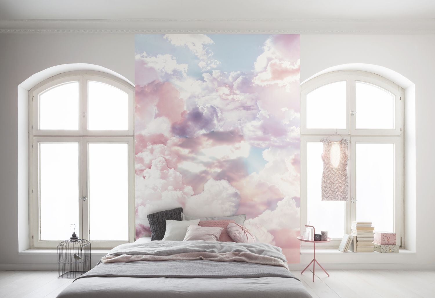 Sanders & Sanders fotobehang wolken roze en blauw - 300 x 250 cm - 611928