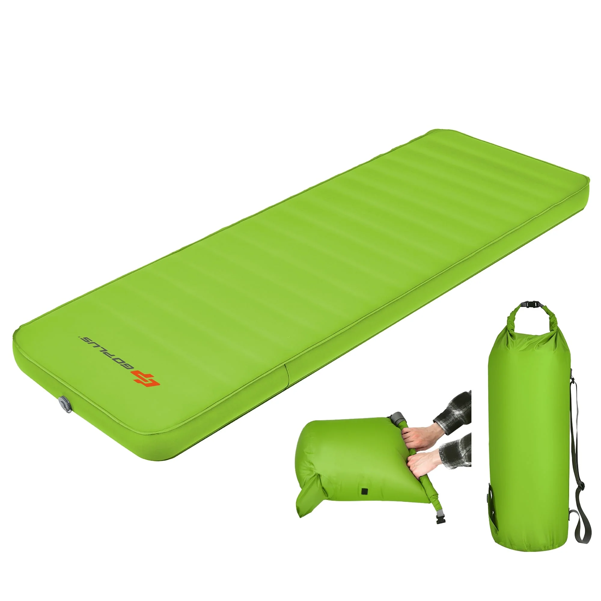Goplus Folding Sleeping Pad, Self Inflating Camping Mattress with
