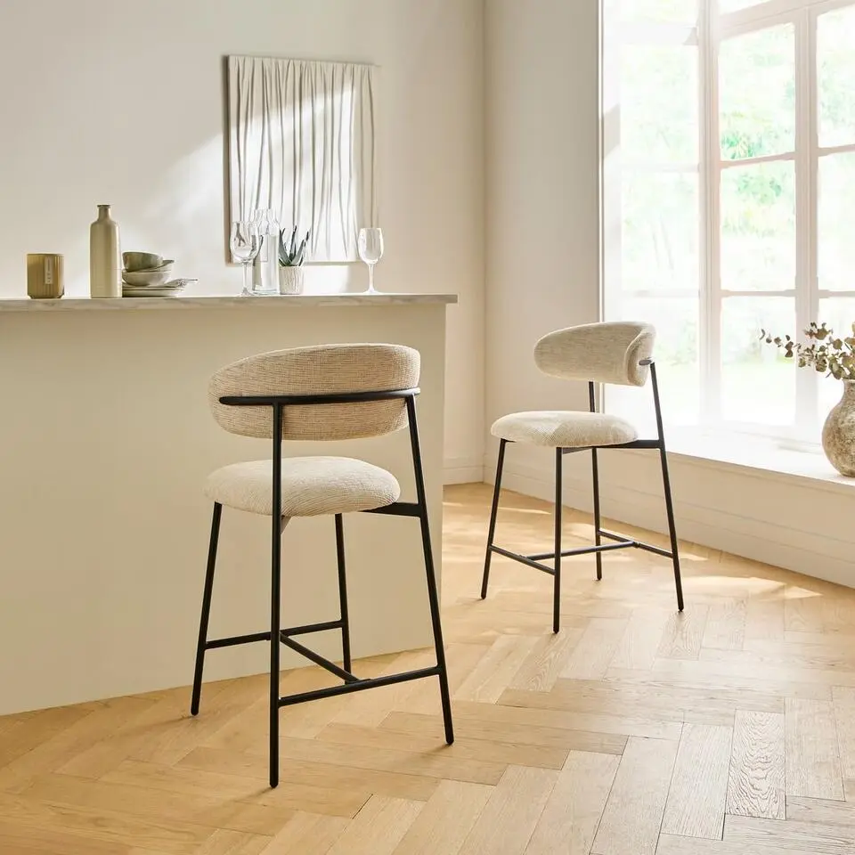 Calicosy - DRACO Set van 2 krukken - Grijs - 53x52x94 cm