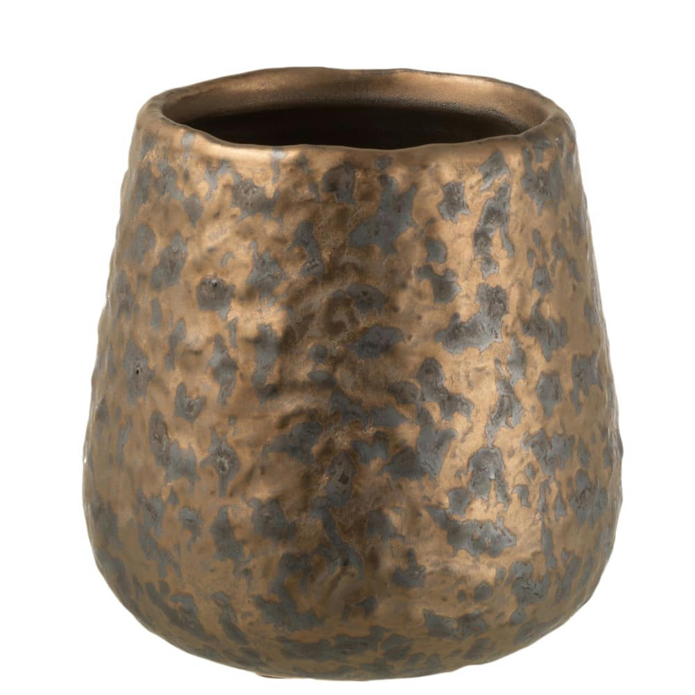 - Cache-pot en céramique cuivrée 12 cm