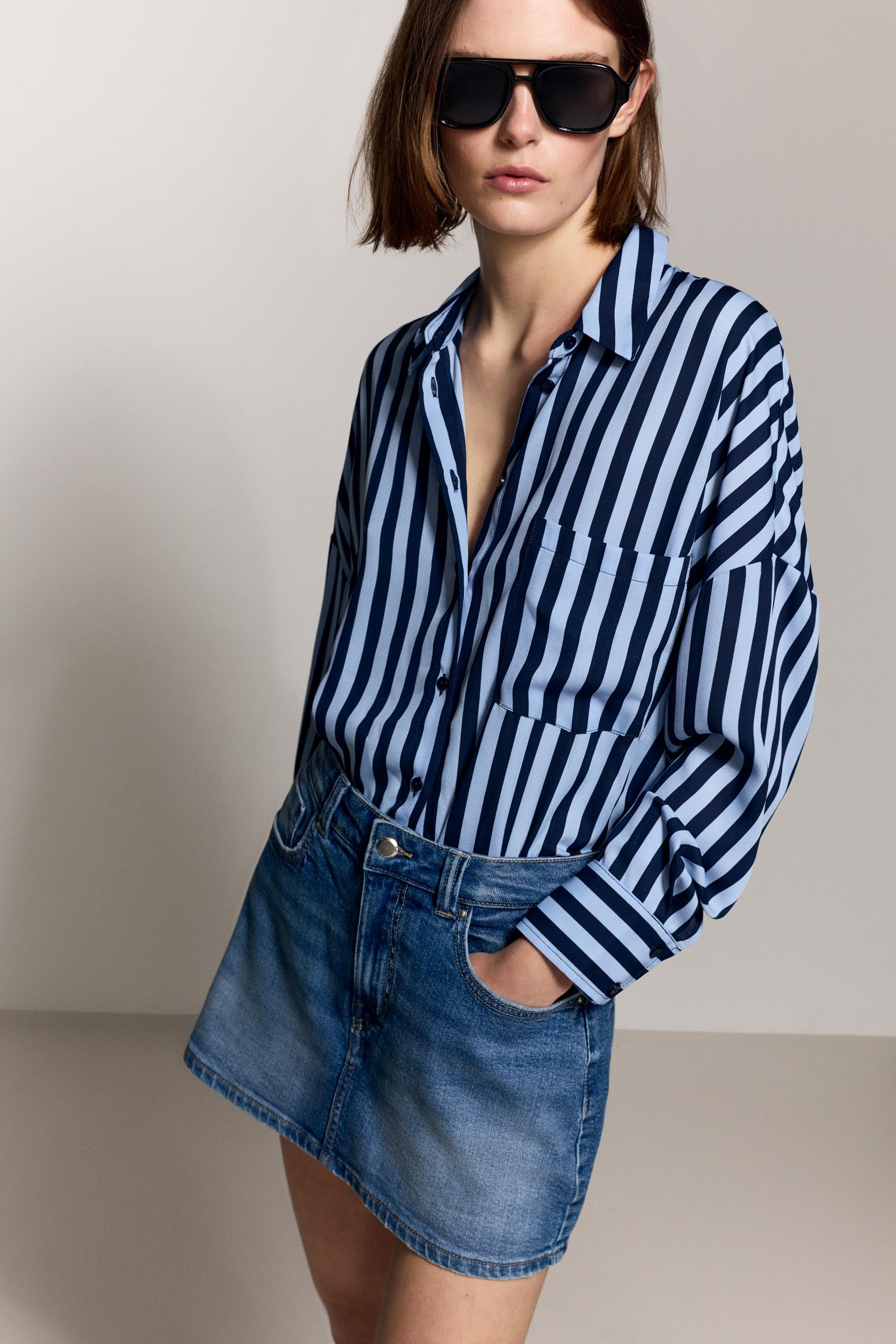 Falda denim lavada