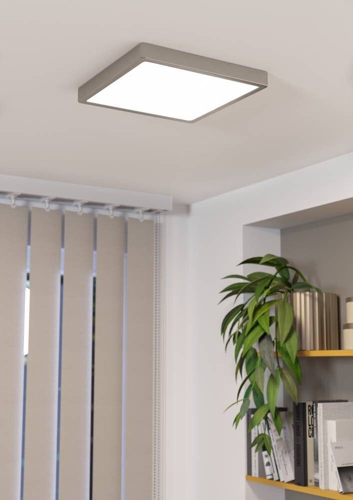 TAKLAMPE EGLO FUEVA5 FIRKANTET 285X285 3000K 20W MATT KROM