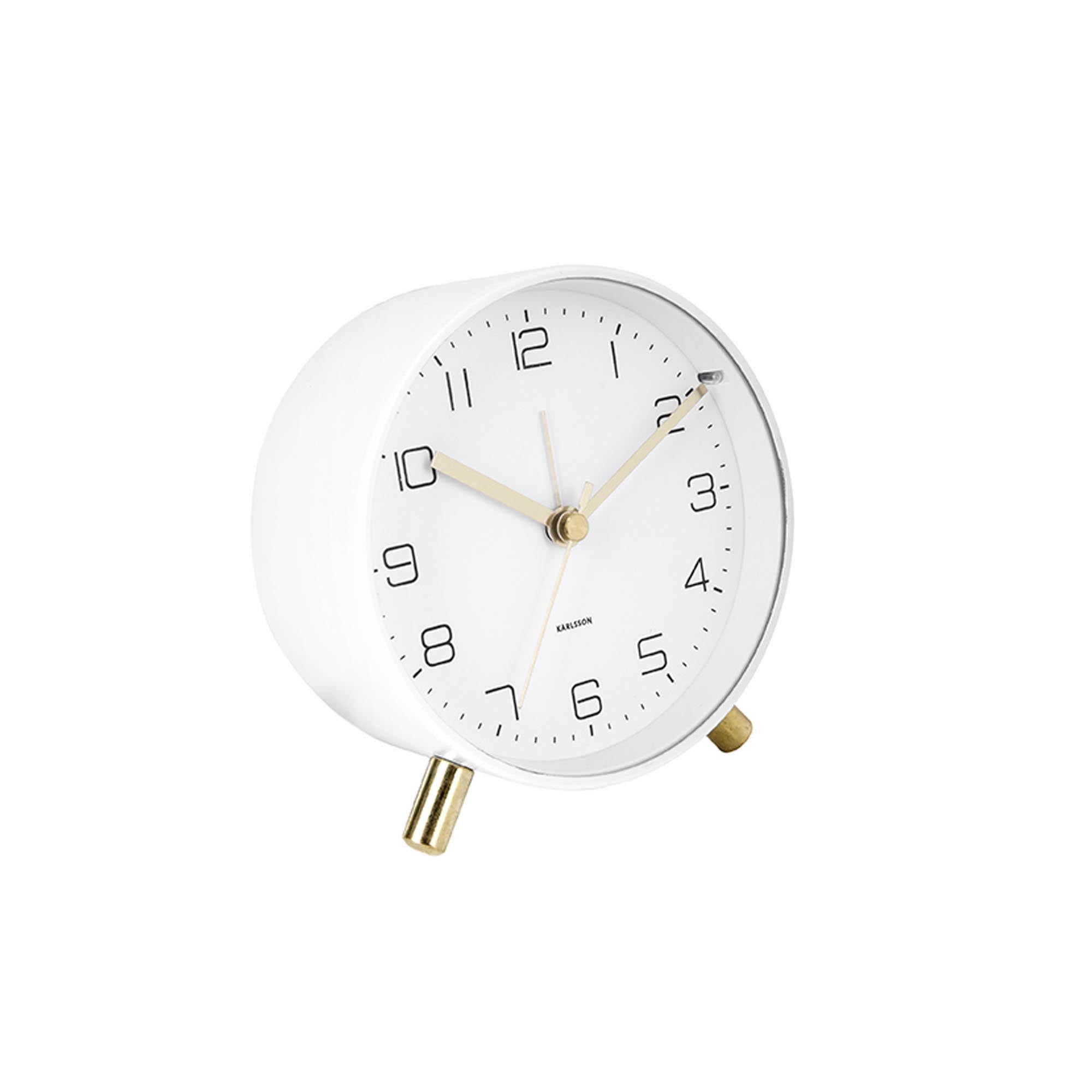 Karlsson wekker - wit - Ø11cm