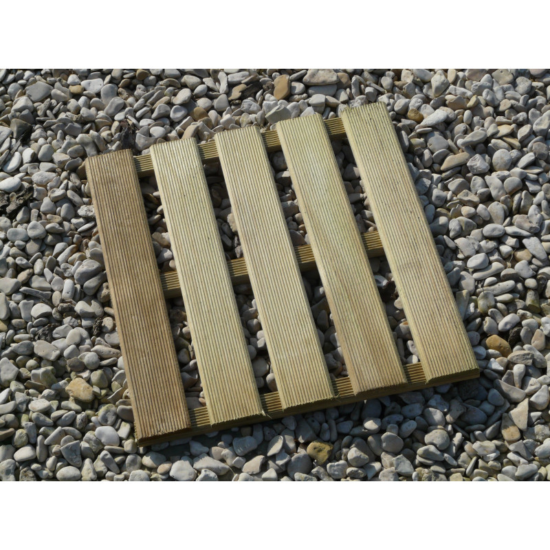 Dalle en bois imprégné 40 x 40 x 2,4 cm SOLID