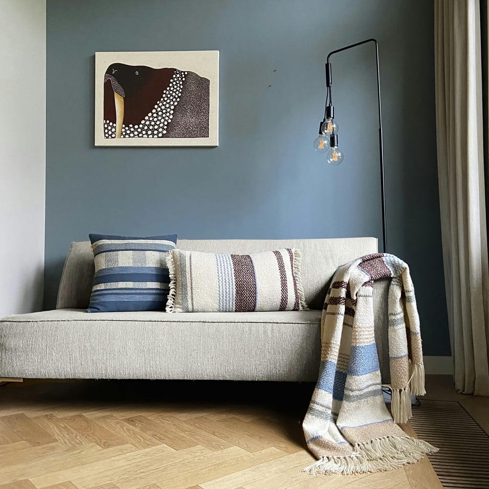 VUE SUR LA MER - Plaid bouclé vue mer multicolore 125x150