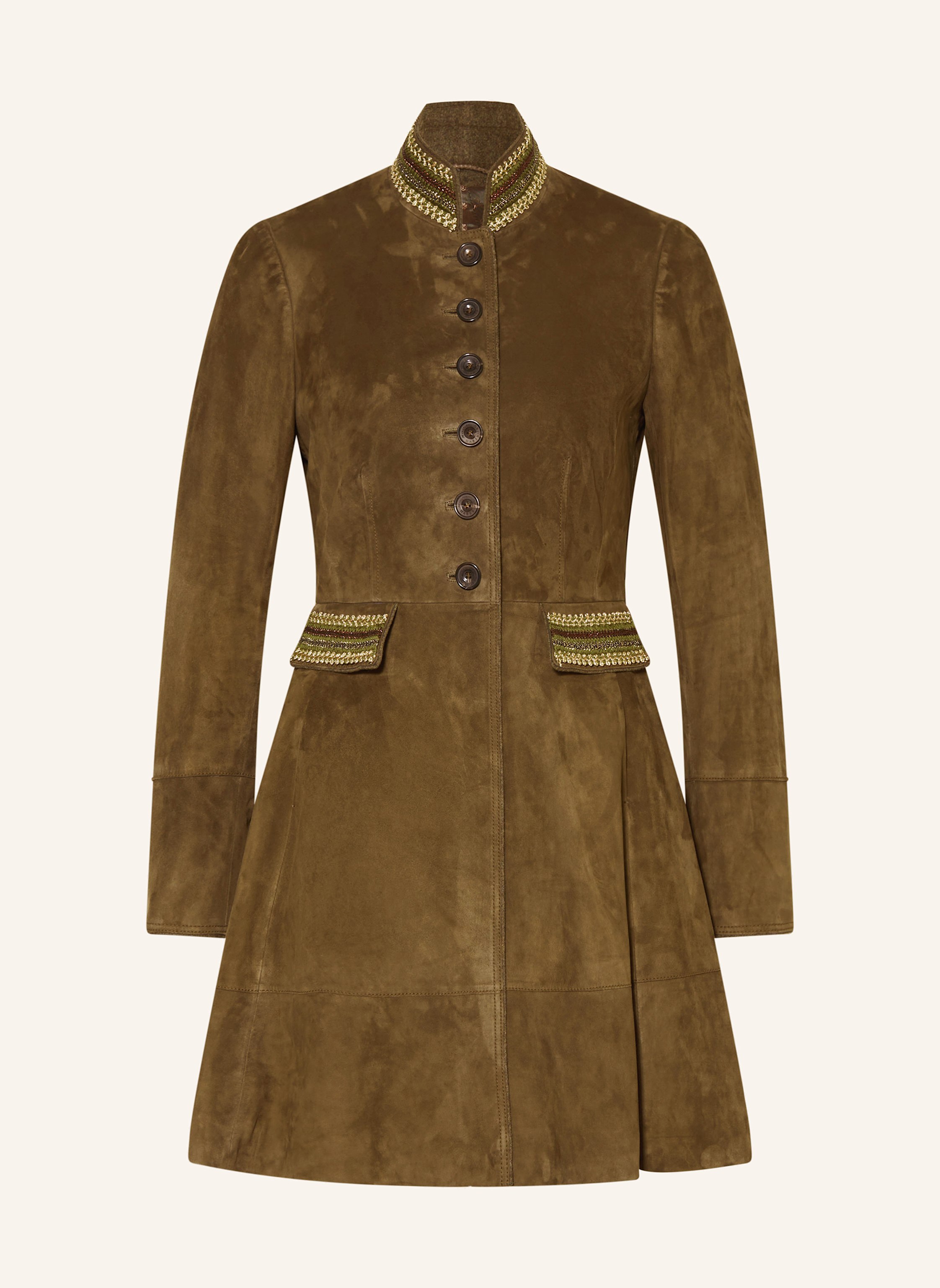 HABSBURG Ledermantel PLAINBURG mit Glitzergarn