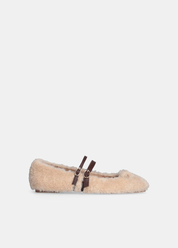 Ballerine effetto shearling