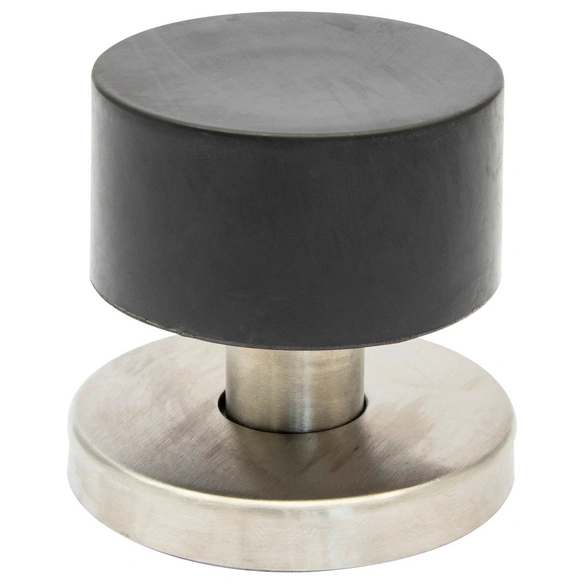 Bodentürstopper »Glacier«, silberfarben/schwarz, Metall/Gummi