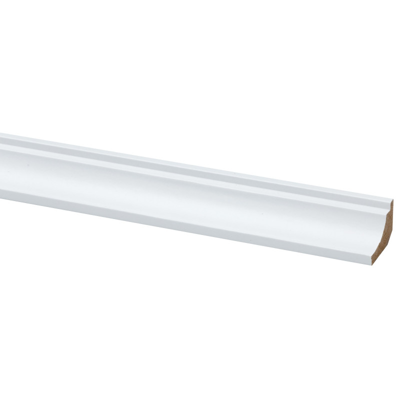 Moulure corniche en MDF blanche 260 x 3,2 x 2,2 cm