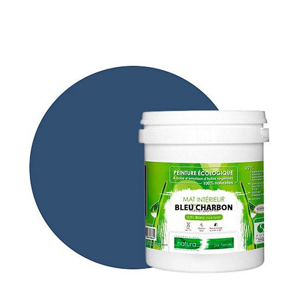 Bleu Charbon Peinture interieur aspect mat Natura - Bleu Charbon - 1L