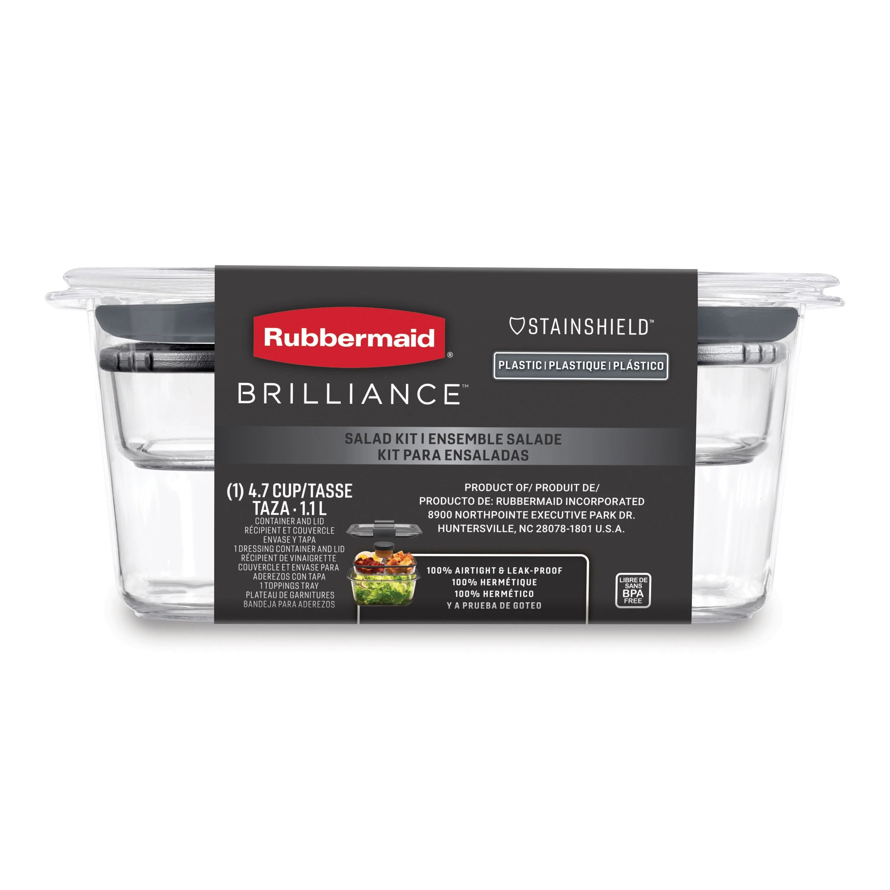 Rubbermaid Brilliance 4.7-Cup Food Storage Container