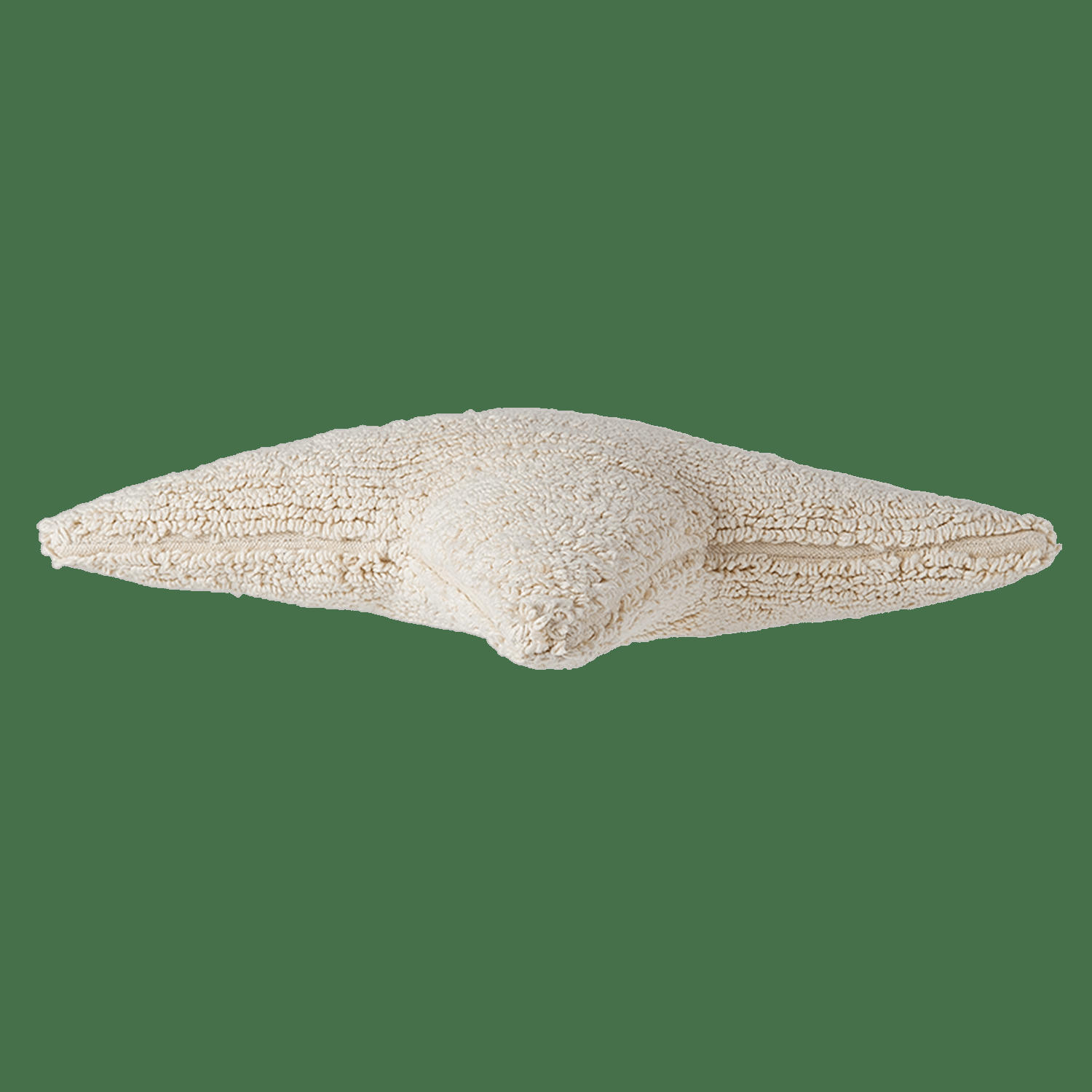 STAR - Coussin étoile en coton beige 54x54