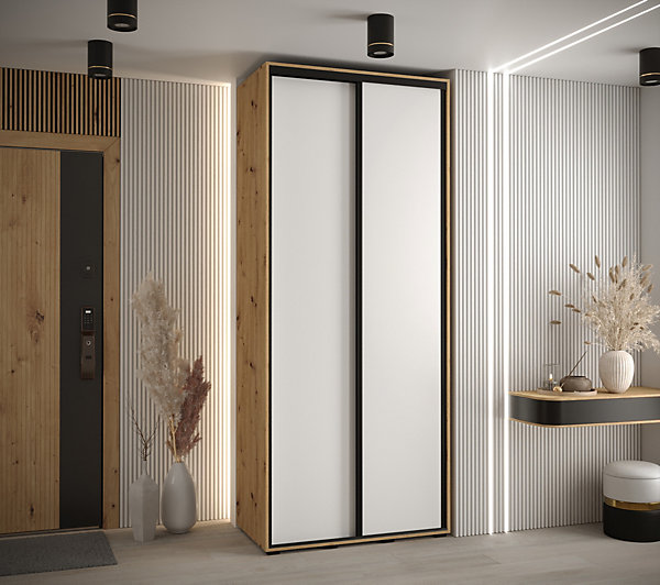 Armoire Davos 1 a portes coulissantes H. 235,2 x L. 100 x P. 60 2 portes