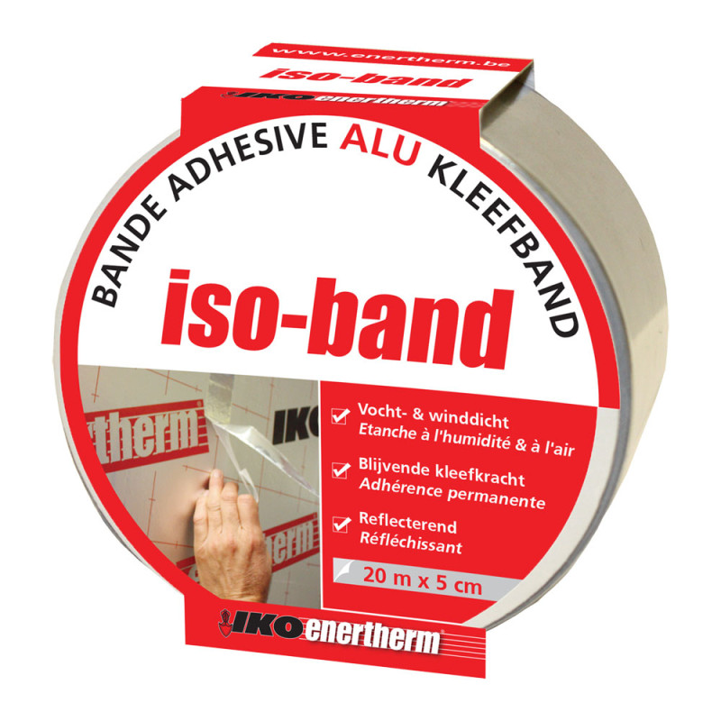 Bande d'étanchéité autocollante Iso-Band alu 20 m x 5 cm IKO