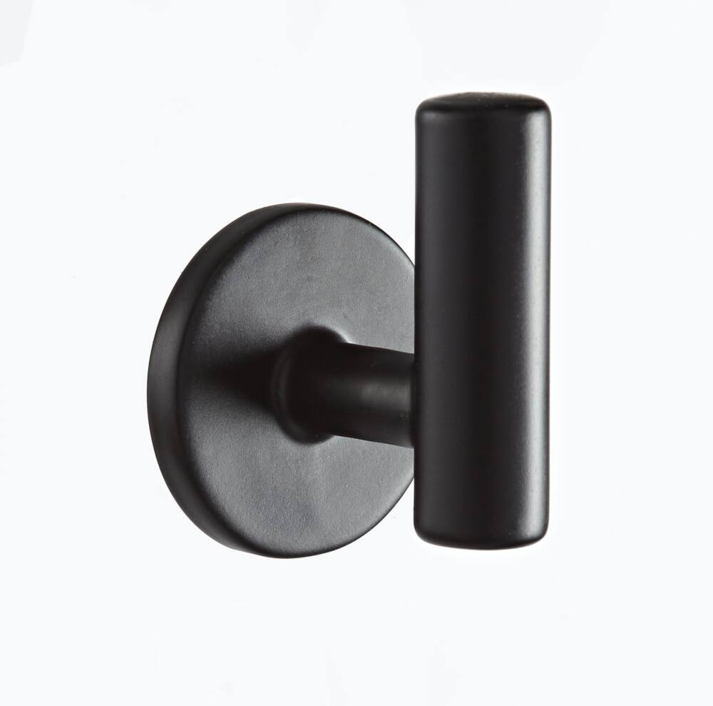 CANVAS Stainless Steel Single Post Hooks, Black, 2-pk
