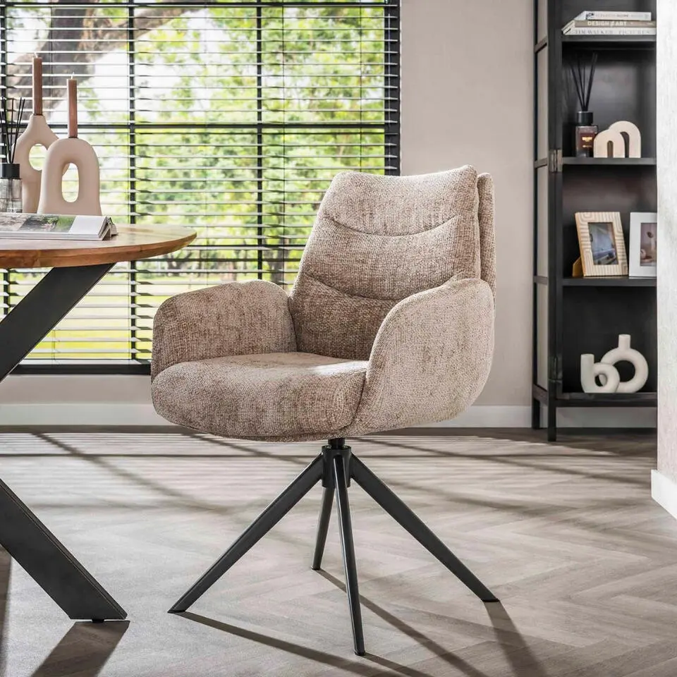 Fraaai - Zac armstoel lounge - rich zand