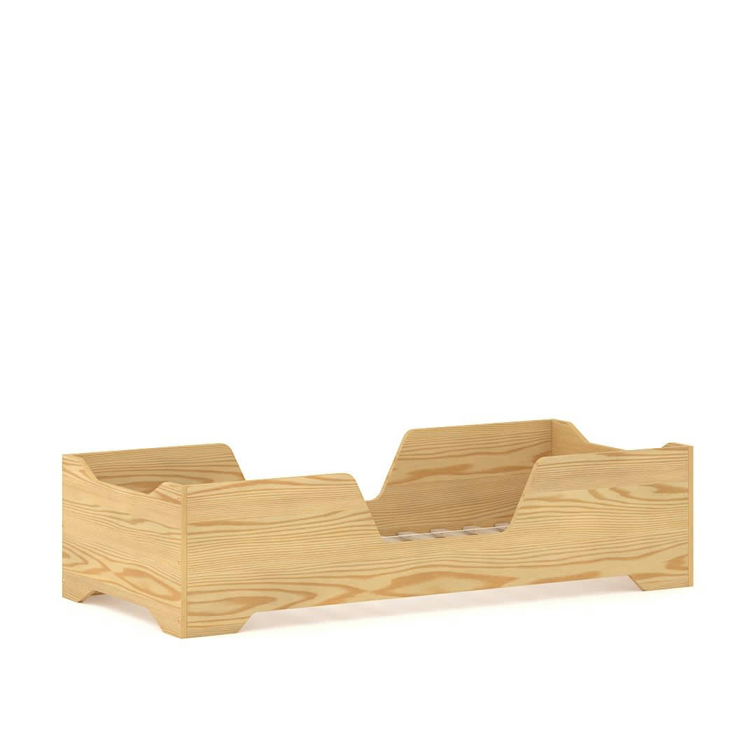 - Lit simple en pin massif 190x90 naturel