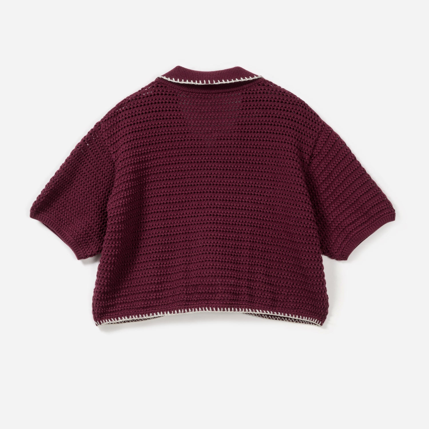 Cardigan TEXTO bordeaux tricot fantaisie