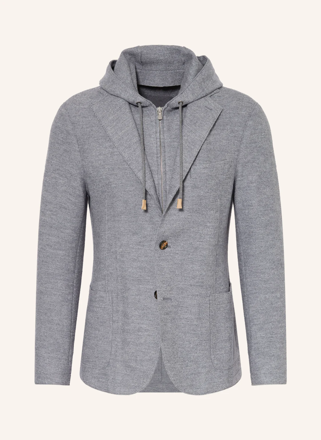 eleventy Stricksakko Extra Slim Fit mit herausnehmbarer Blende