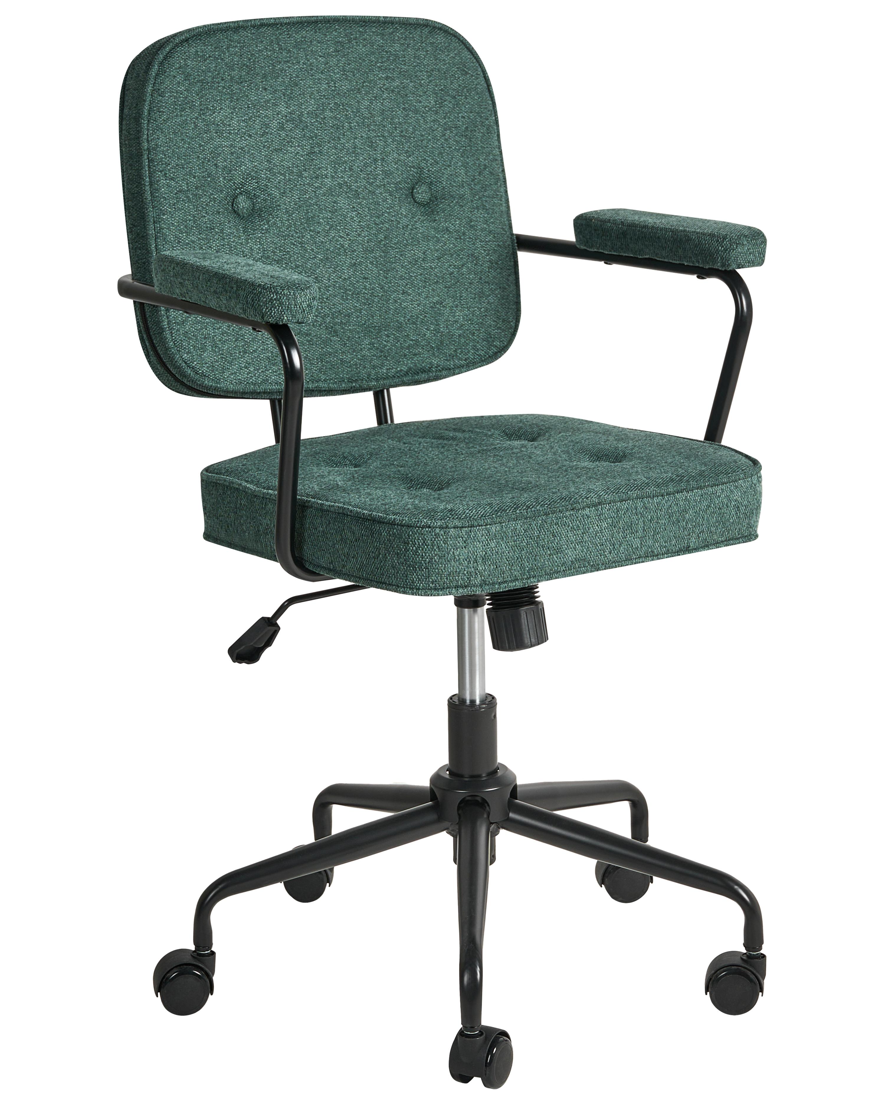 Desk Chair PAWNEE Fabric Dark Green
