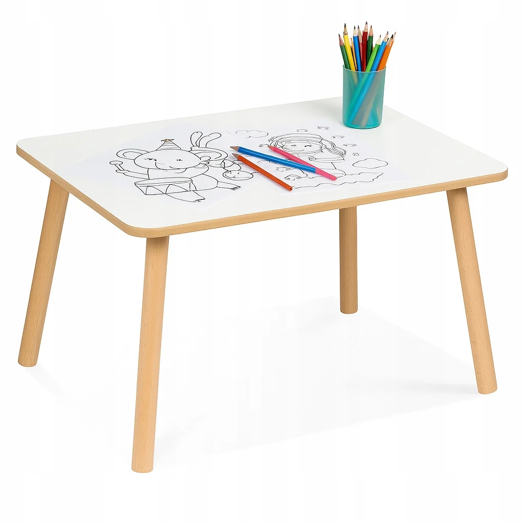 Stolik dla dzieci biały 60 x 40 x 46 cm