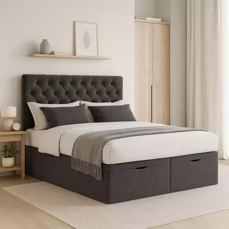 Millbrook Chester Double End Lift Ottoman Bed- Charcoal