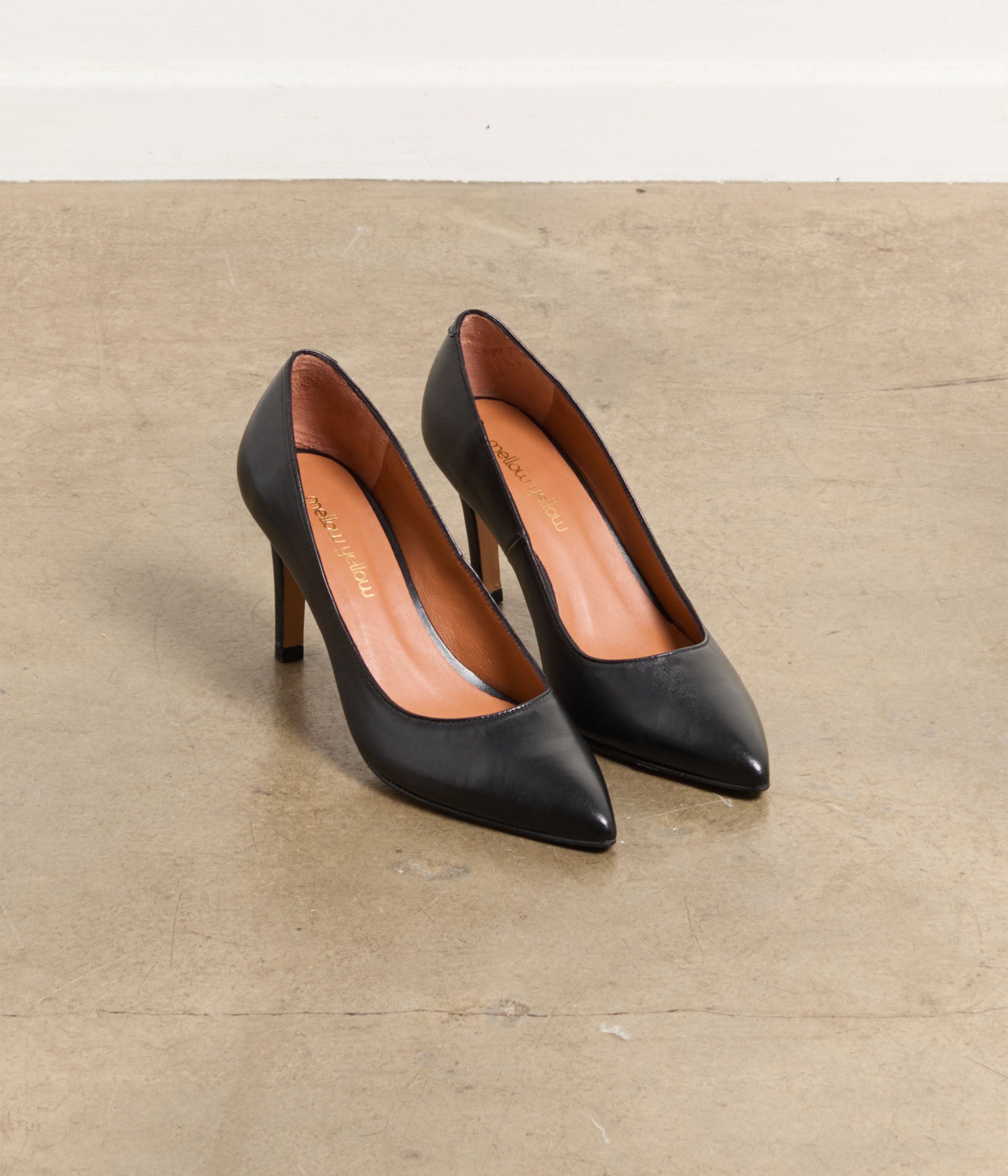 Escarpins en cuir noir Daria