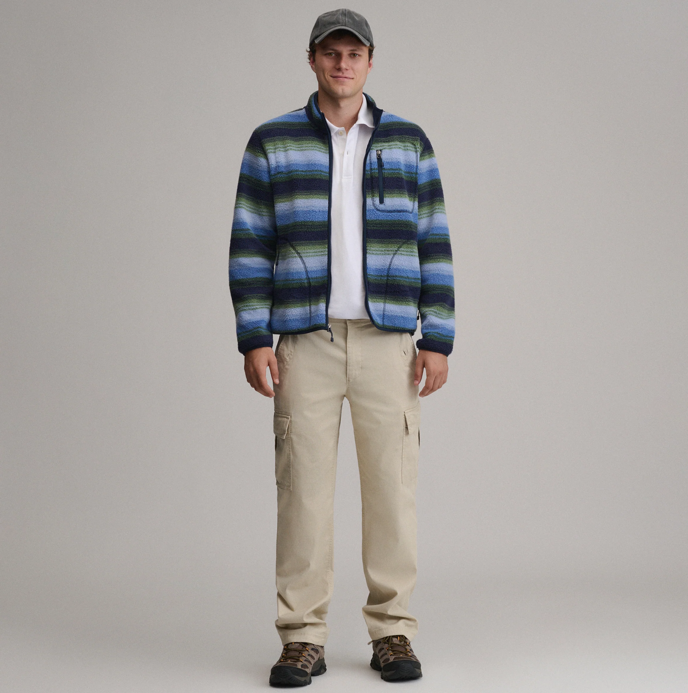 Men's Journey Full-Zip Print Fleece Pullover