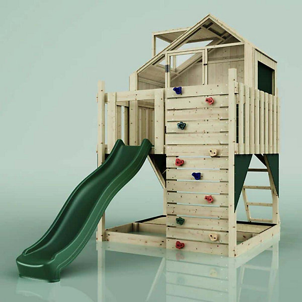 Aire de jeu PolarPlay Météorite Aire de jeux portique bois avec toboggan &échelle d'escalade