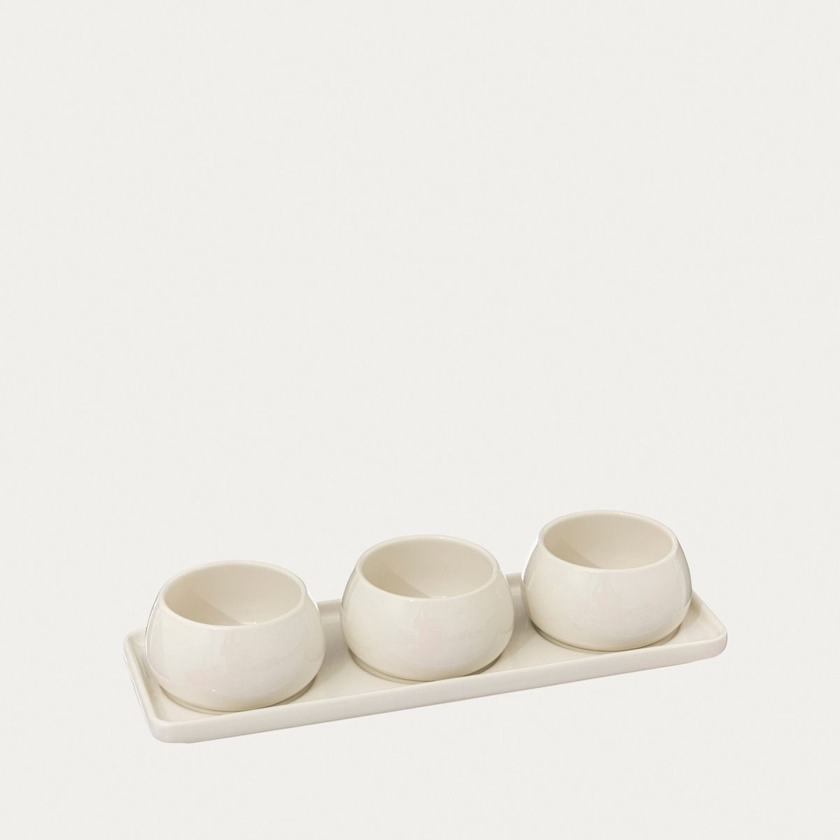 Zestaw misek do serwowania NORA biały 9,5x5 cm