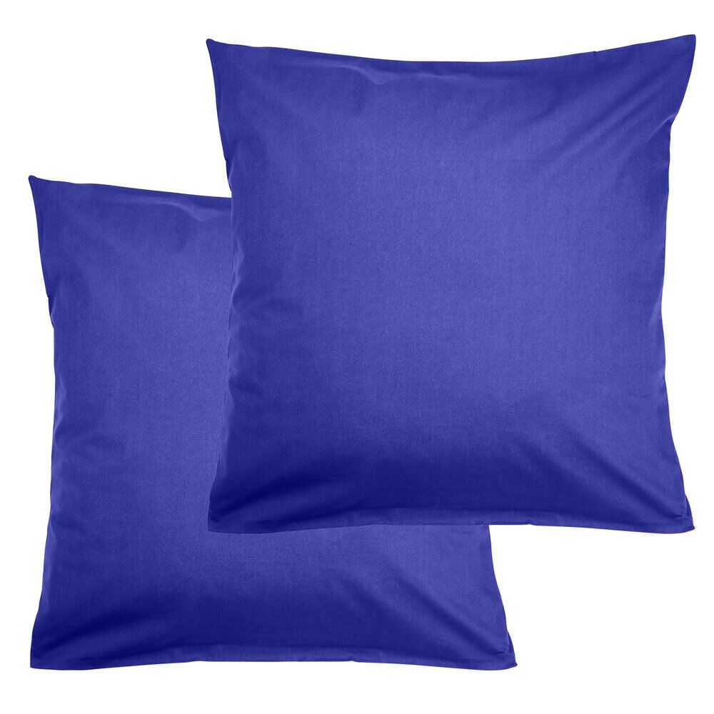 Taie d'oreiller 63x63cm coton uni x2 (6 modèles)
