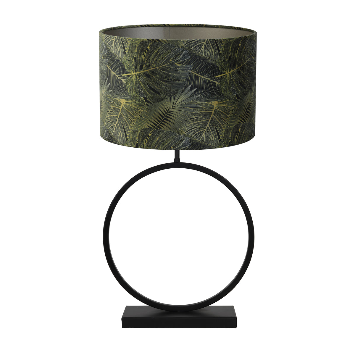 Light & Living tafellamp Liva/Livigno - zwart, donkergroen - 40x40x78.5cm