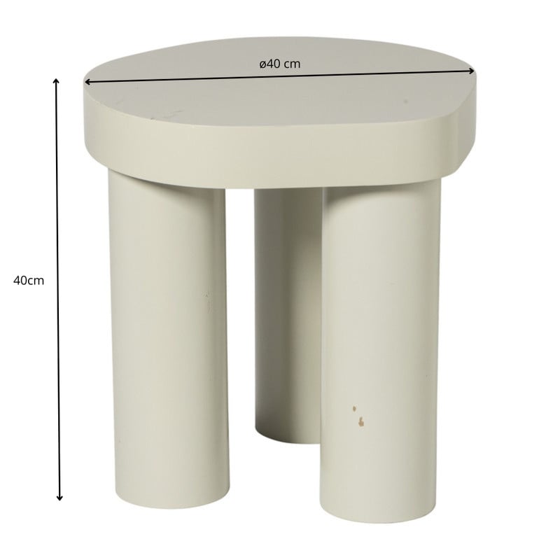 Bijzettafel Karlstad klein - &Oslash;40x40 cm - grijs