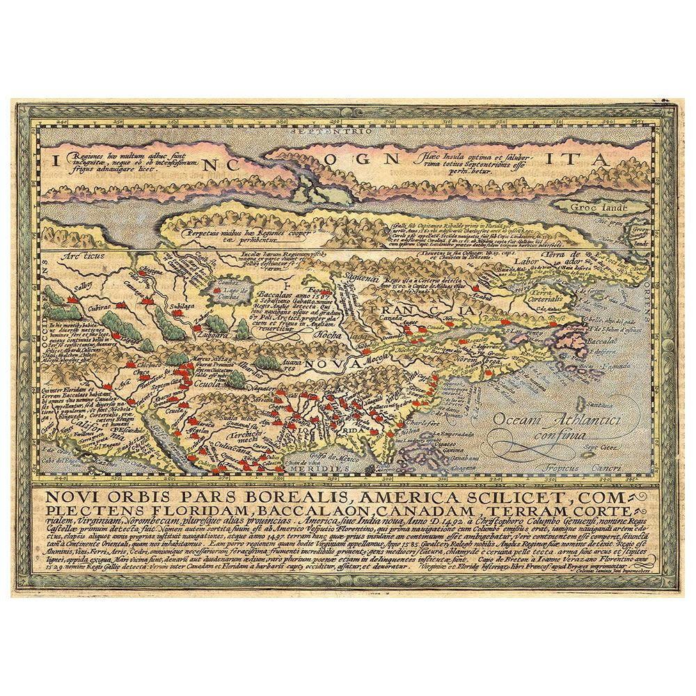- Tableau cartographie ancienne carte No.1 80x100cm