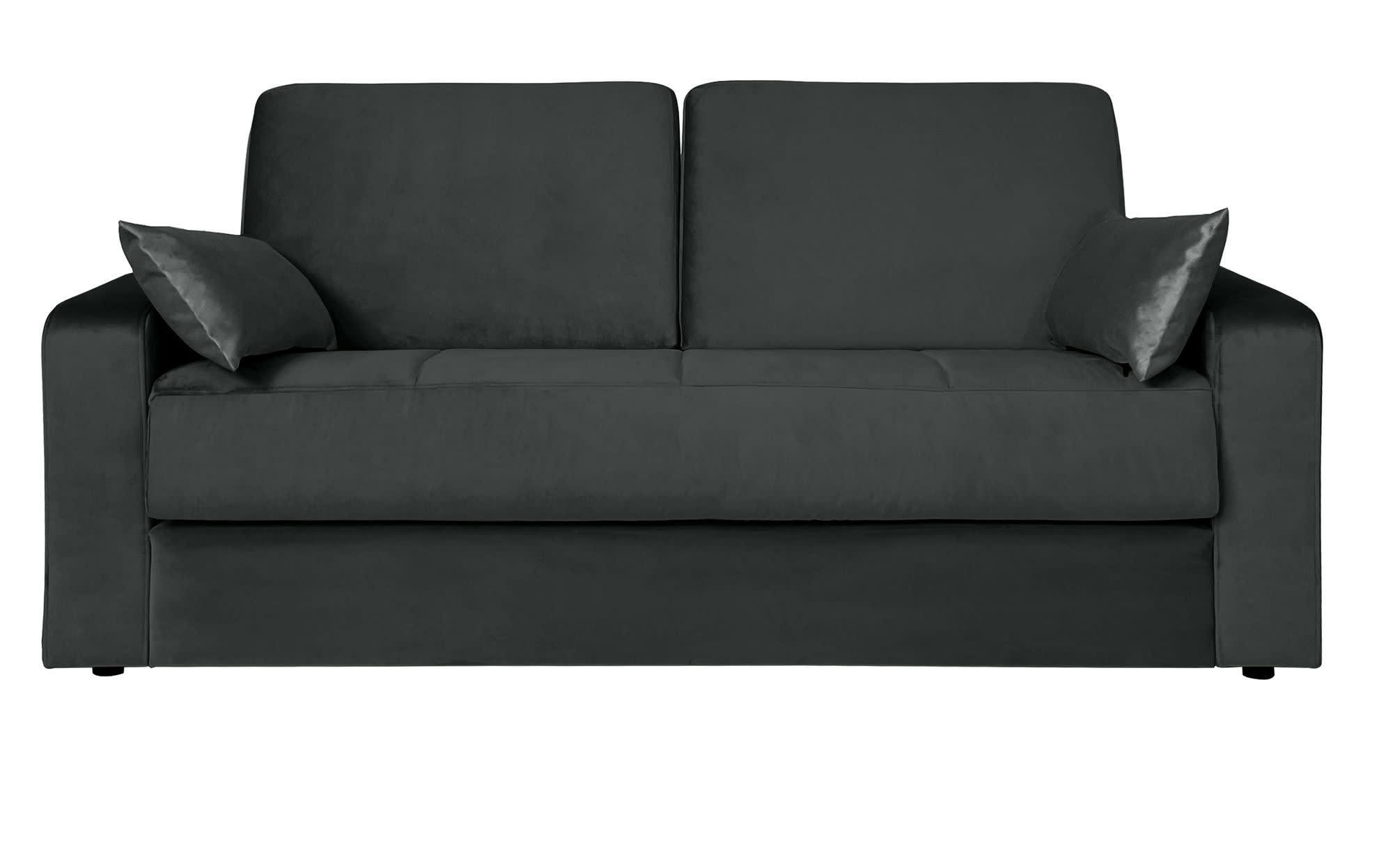OCTAVE - Canapé convertible 3 places  en tissu gris foncé