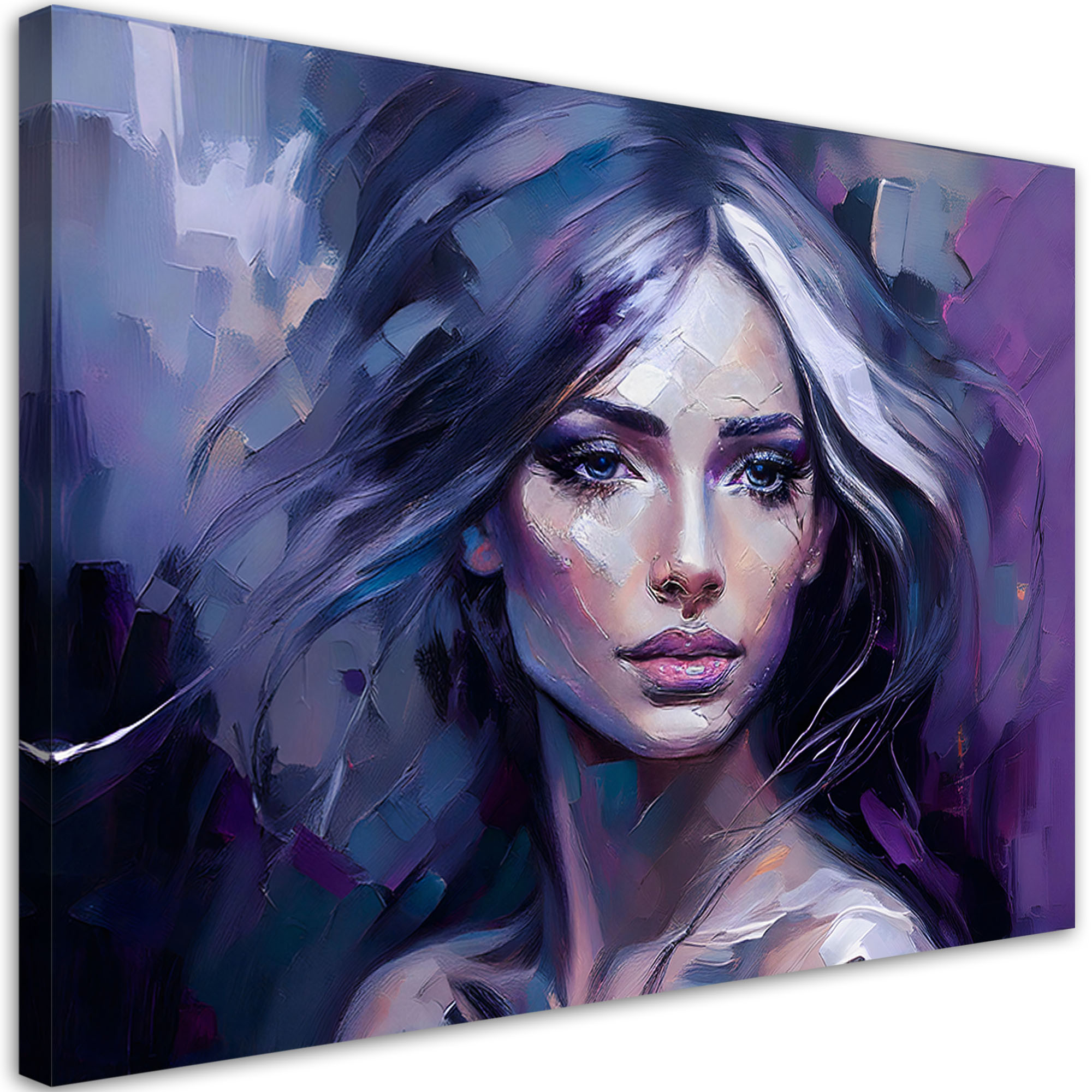 Feeby Obraz na płótnie, Kobieta Glamour Fioletowy 60x40