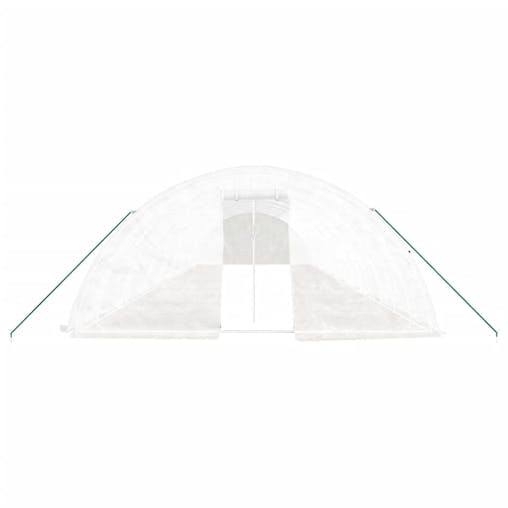NNEVL Greenhouse with Steel Frame White 80 m&sup2; 16x5x2.3 m