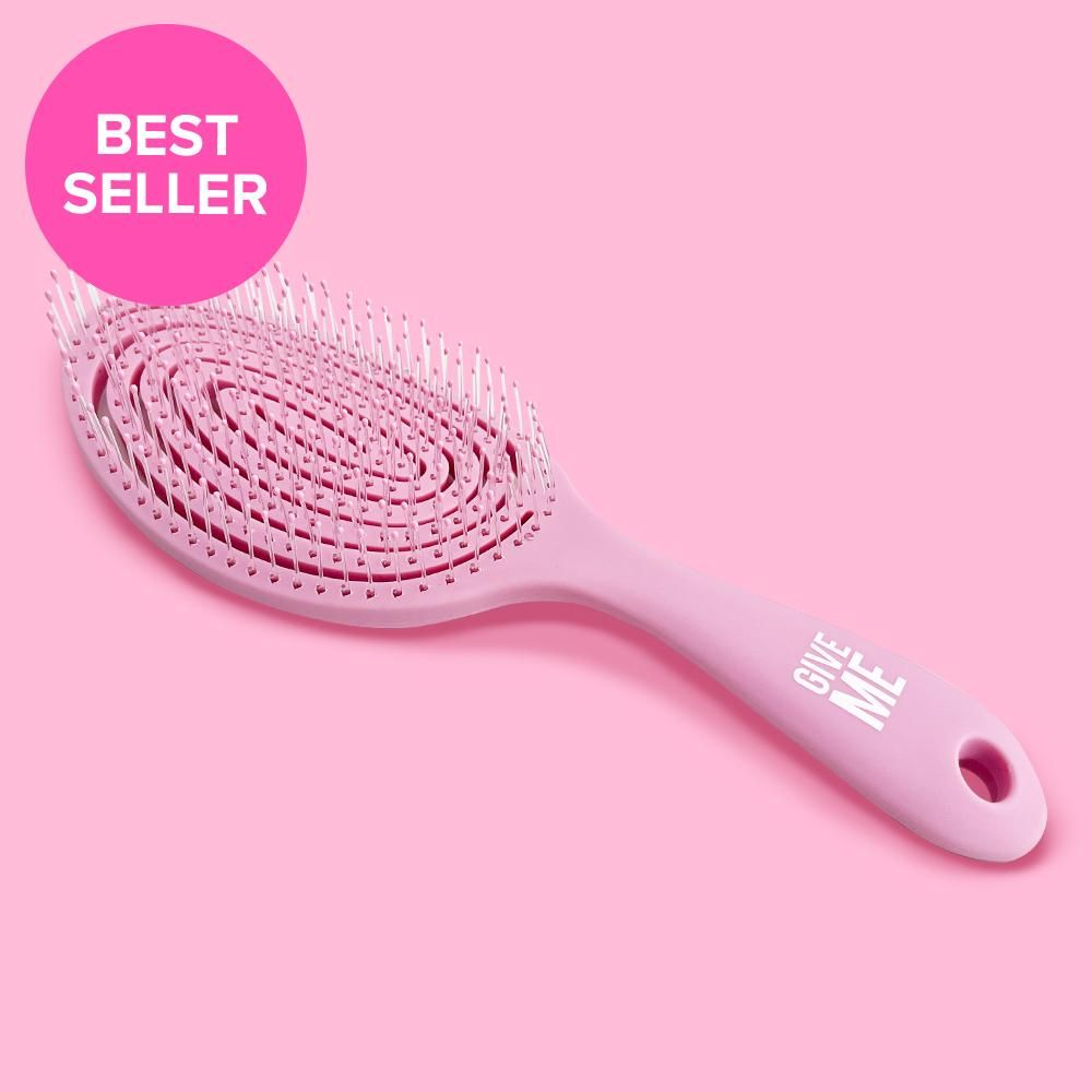 Give Me Flexy Paddle Brush - Pink Lightweight Hairbrush