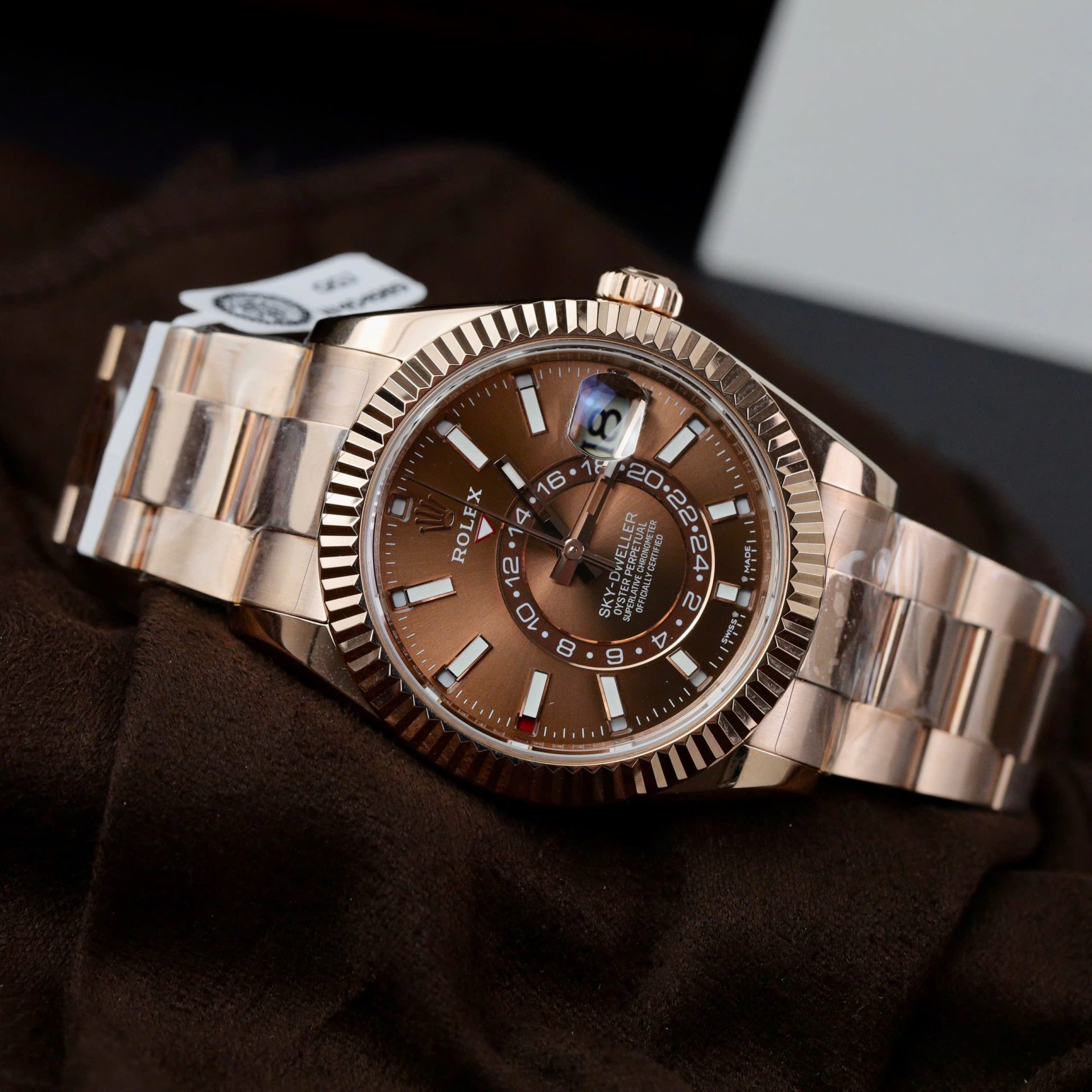 Rolex Sky-Dweller RG Plated Chocolate Dial 42mm Oyster Super Clone