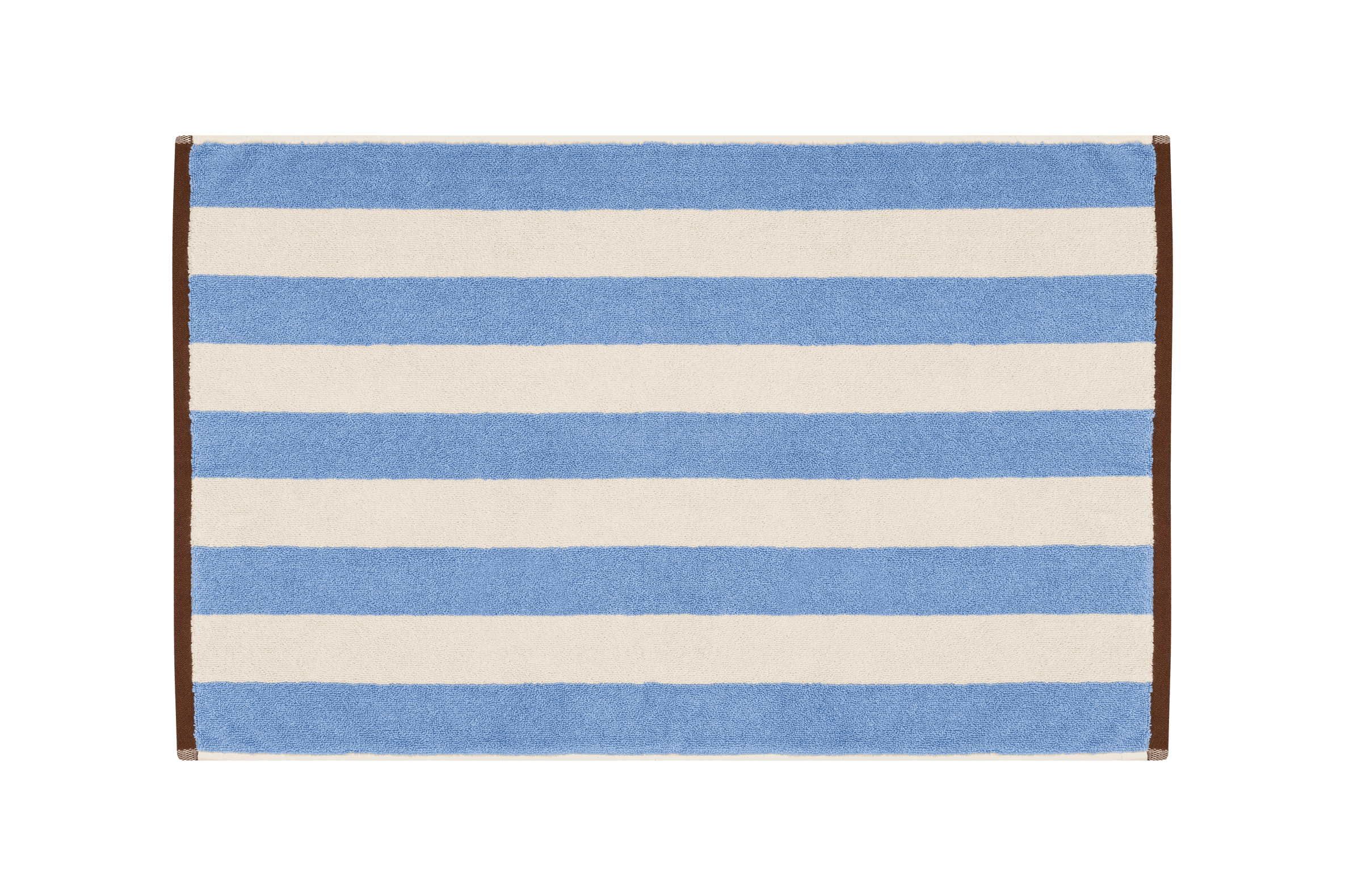 noo.ma Gobo badmat gestreept - Baby Blue, 38 x 40 cm