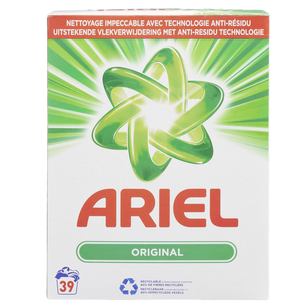 Lessive poudre Ariel Original 2,72 kg - 39 lavages
