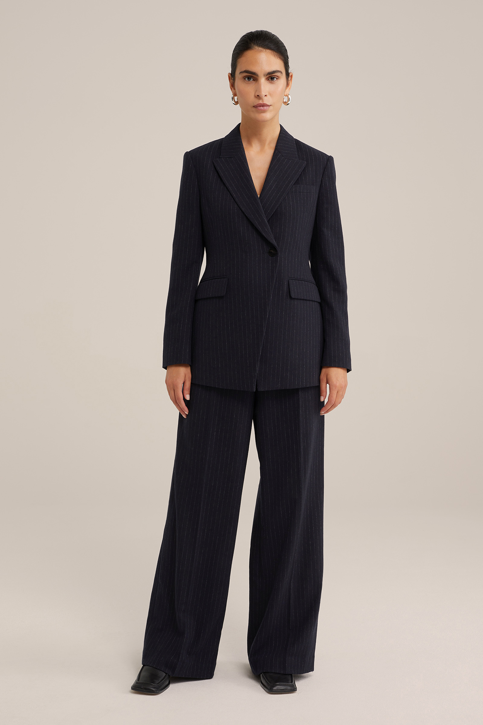 Dames Regular fit blazer van wolmix