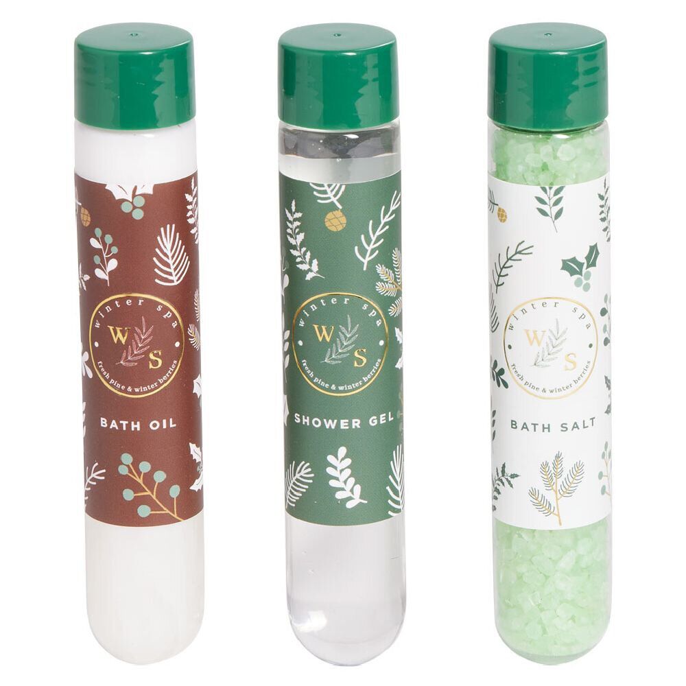 Coffret cadeau Winter Spa huile/gel/sel 3 flacons