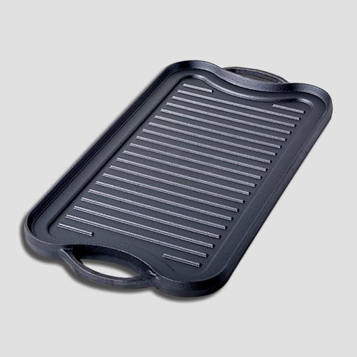 SOGA 2X 50.8cm Cast Iron Ridged Griddle Hot Plate Grill Pan BBQ Stovetop