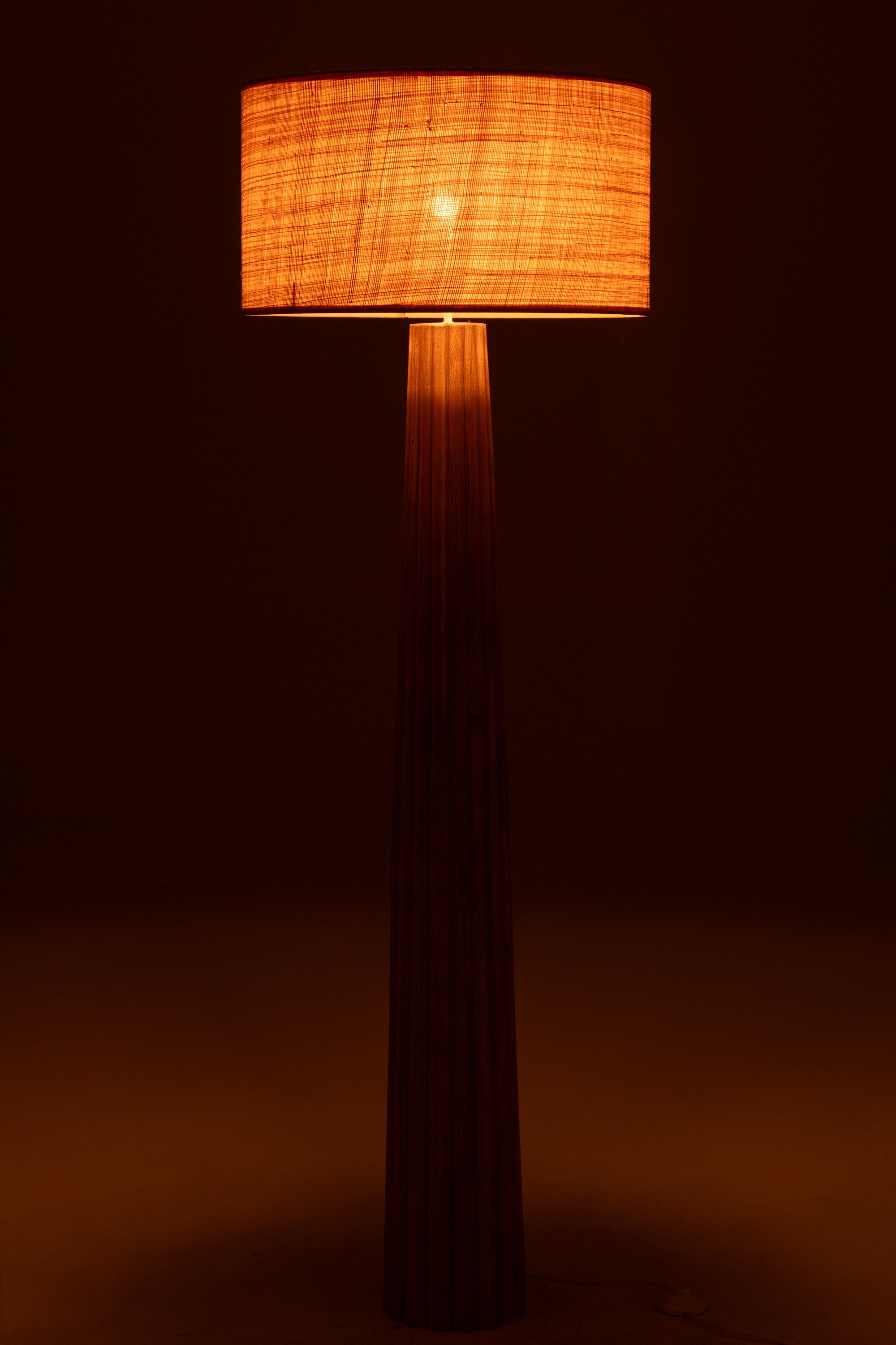J-Line vloerlamp Paraplu Ailanthus - hout - naturel
