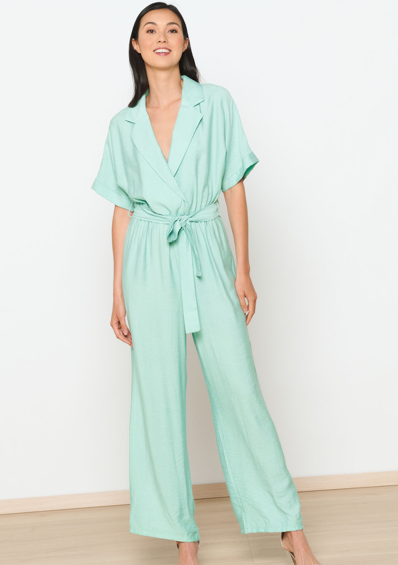 Jumpsuit met blazerhals