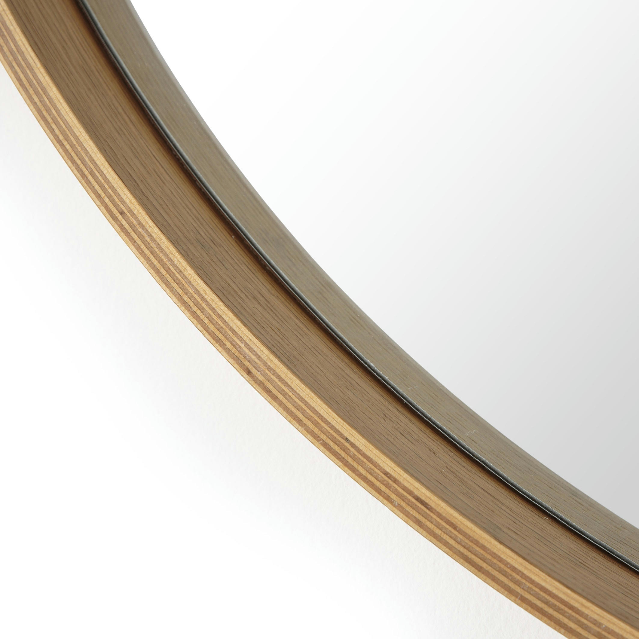 Miroir rond plaqué chêne Ø100 cm, Alaria