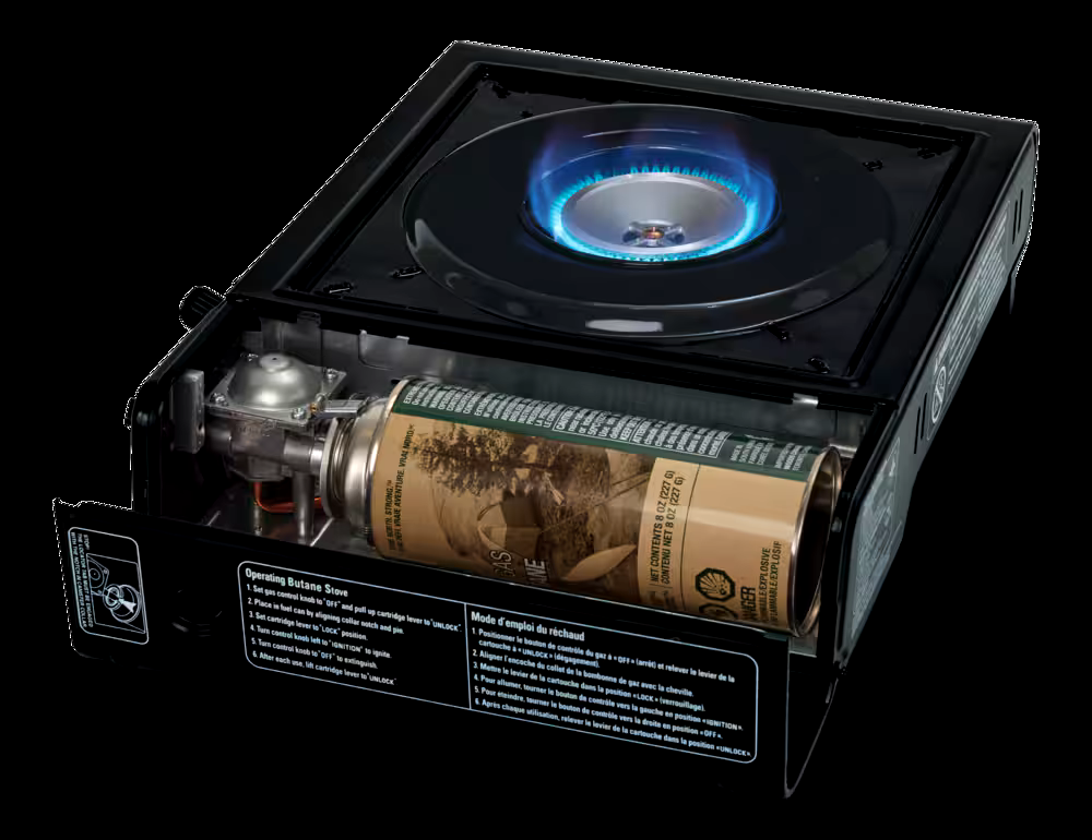 Outbound Single-Burner 8,000 BTUs Butane Camp Stove with Heavy-Duty Carry Case