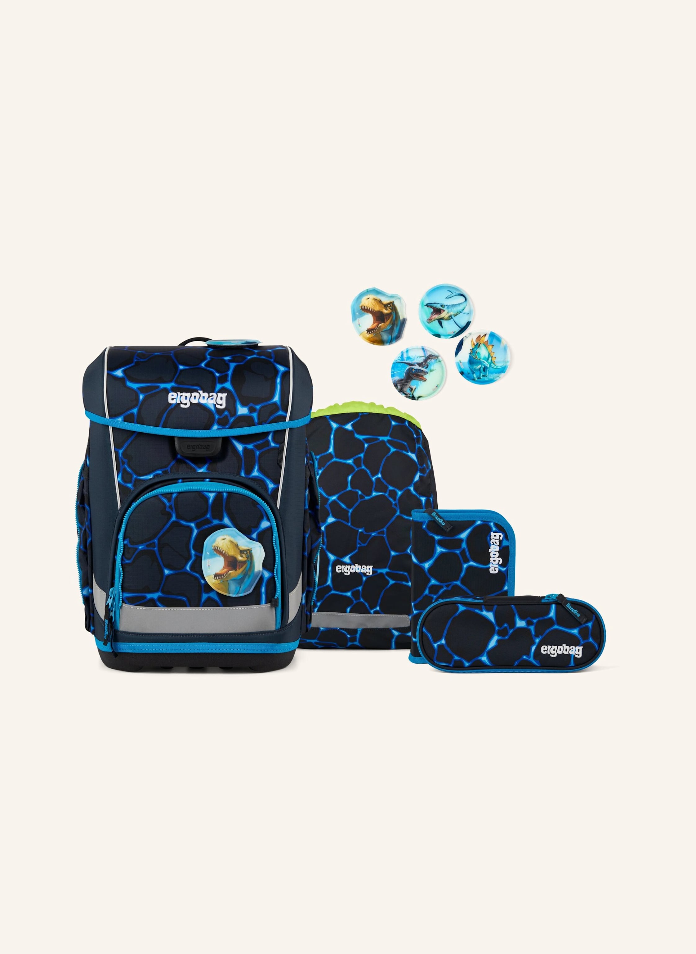 ergobag Schulranzen-Set CUBO LIGHT SET